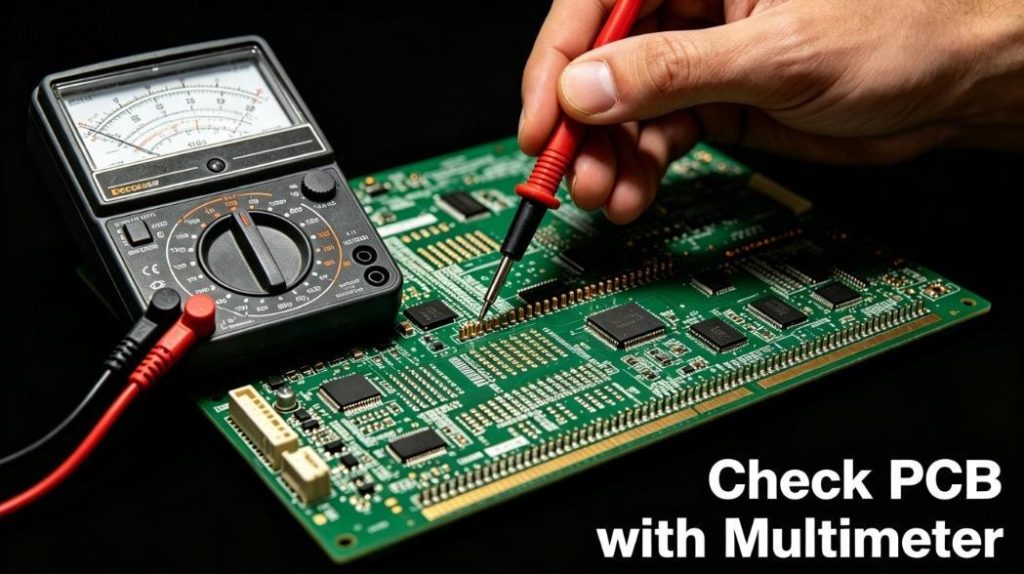 Check PCB with Multimeter