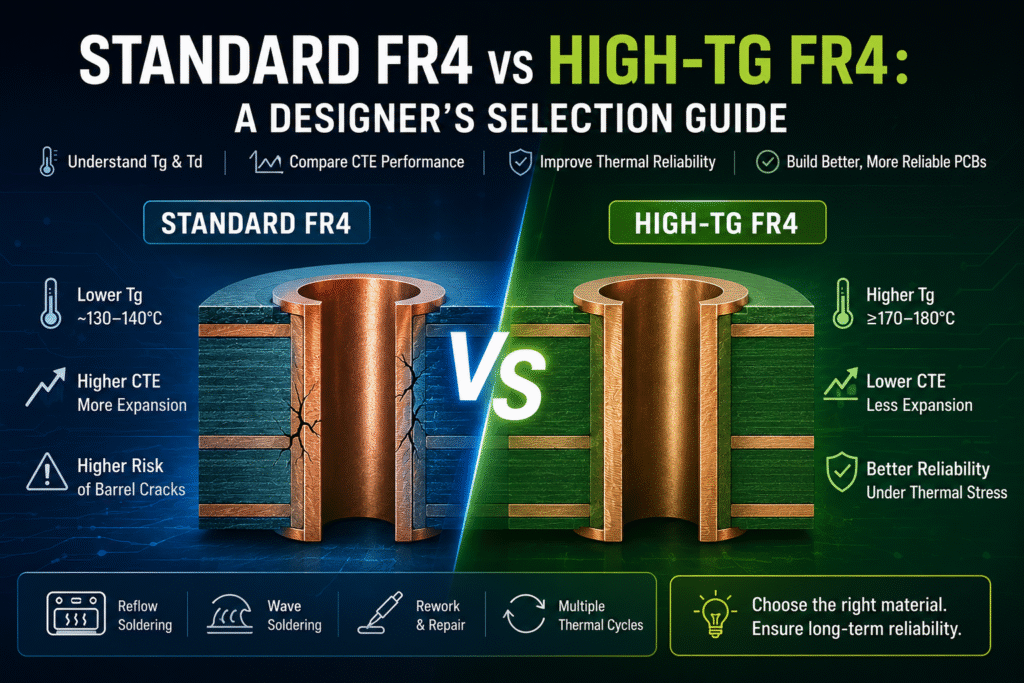 High TG FR4 vs Standard / Medium TG FR4