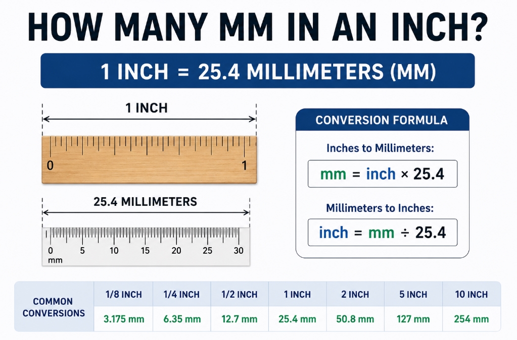 How Many mm in an Inch