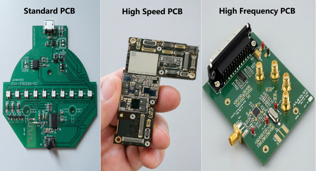 Standard PCB vs High Speed PCB vs High Frequency PCB
