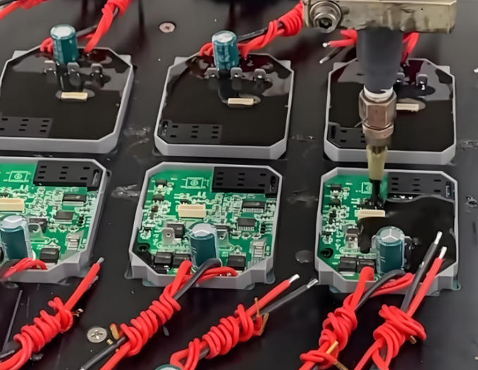 completing the potting and encapsulation pcb