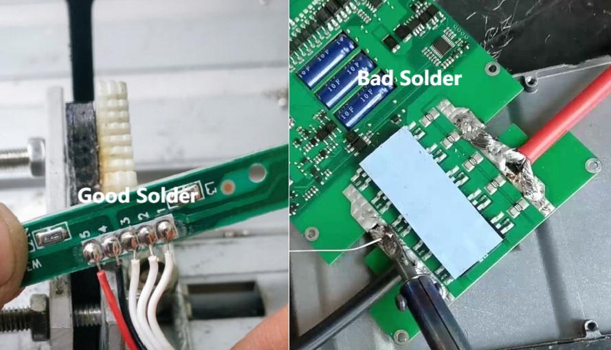 good solder vs bad solder