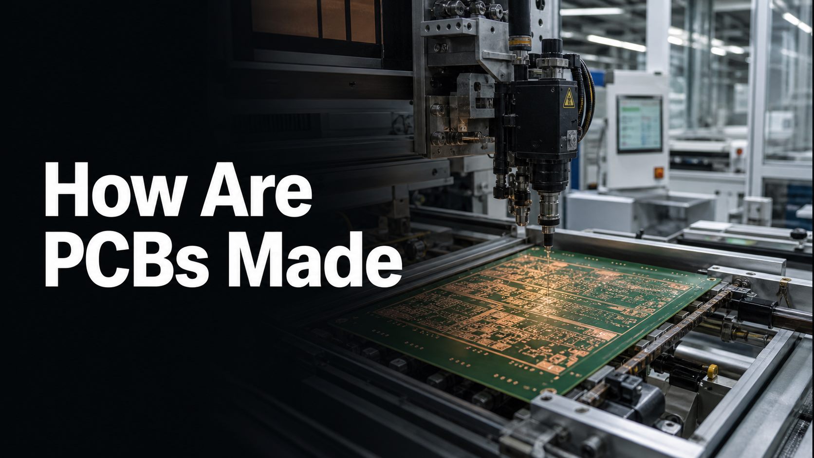 How PCBs are made in a factory with drilling and copper panel processing
