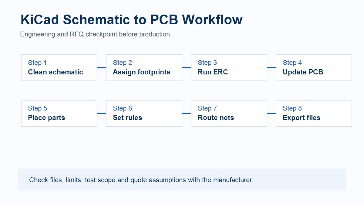 How Do You Transfer the KiCad Schematic Into PCB Layout? visual workflow