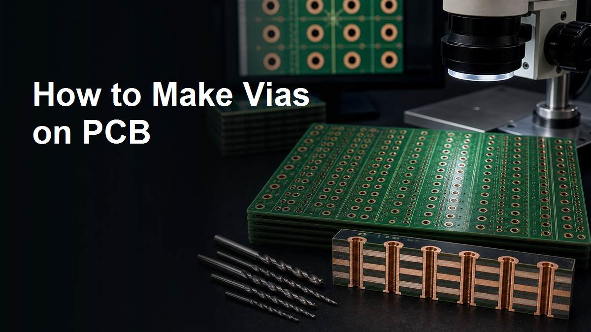 How to make vias on PCB with drilled and plated through holes