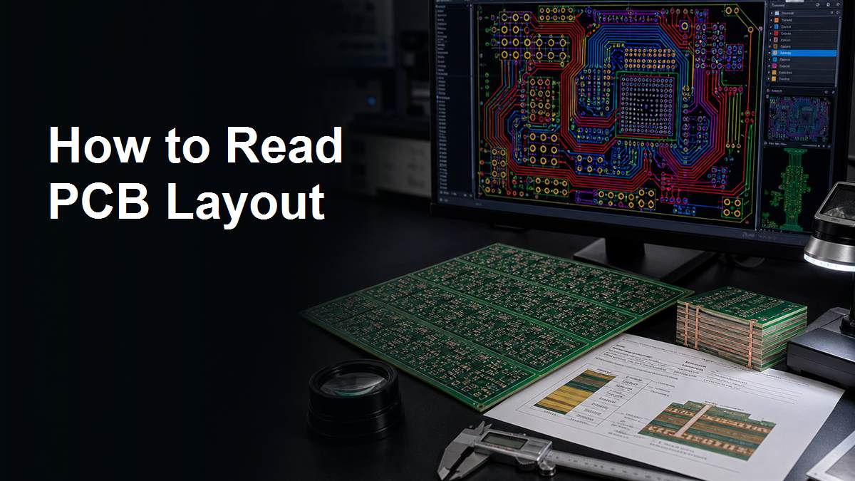 How to read PCB layout with Gerber layers traces vias and components
