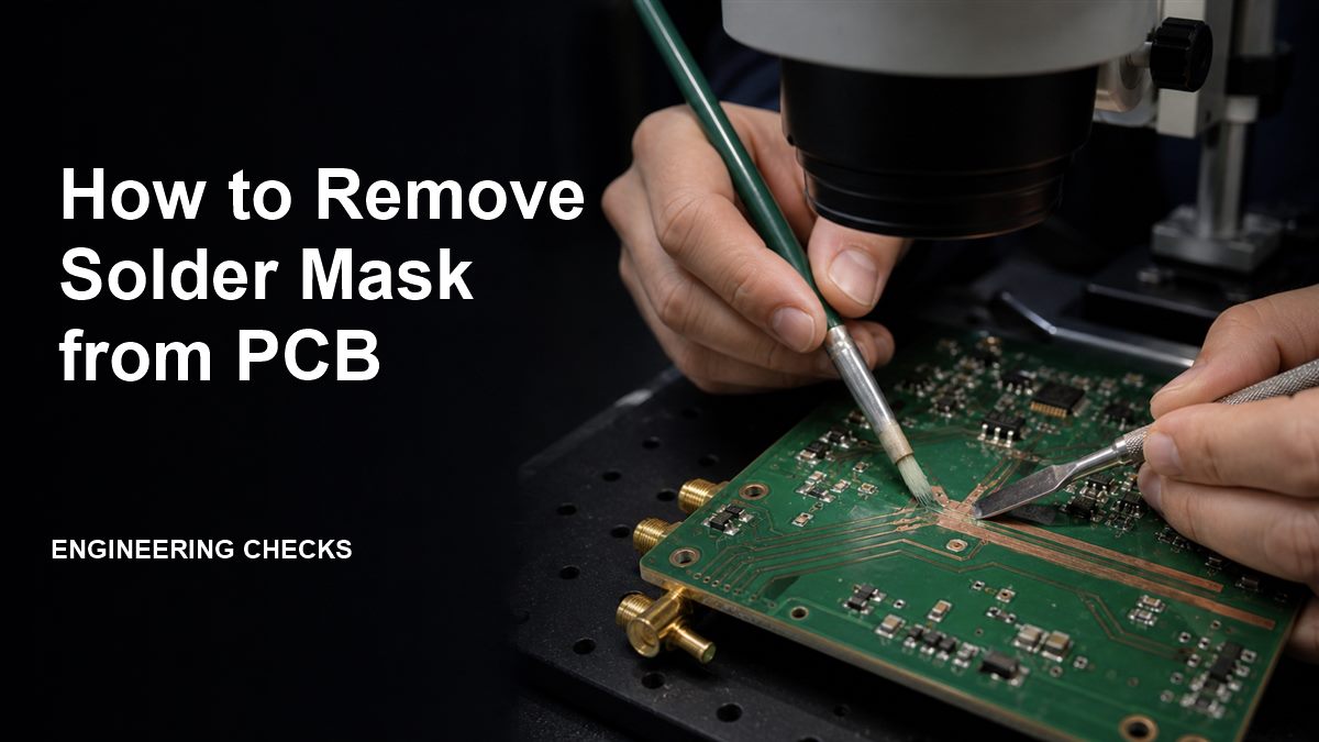 How to remove solder mask from PCB repair bench