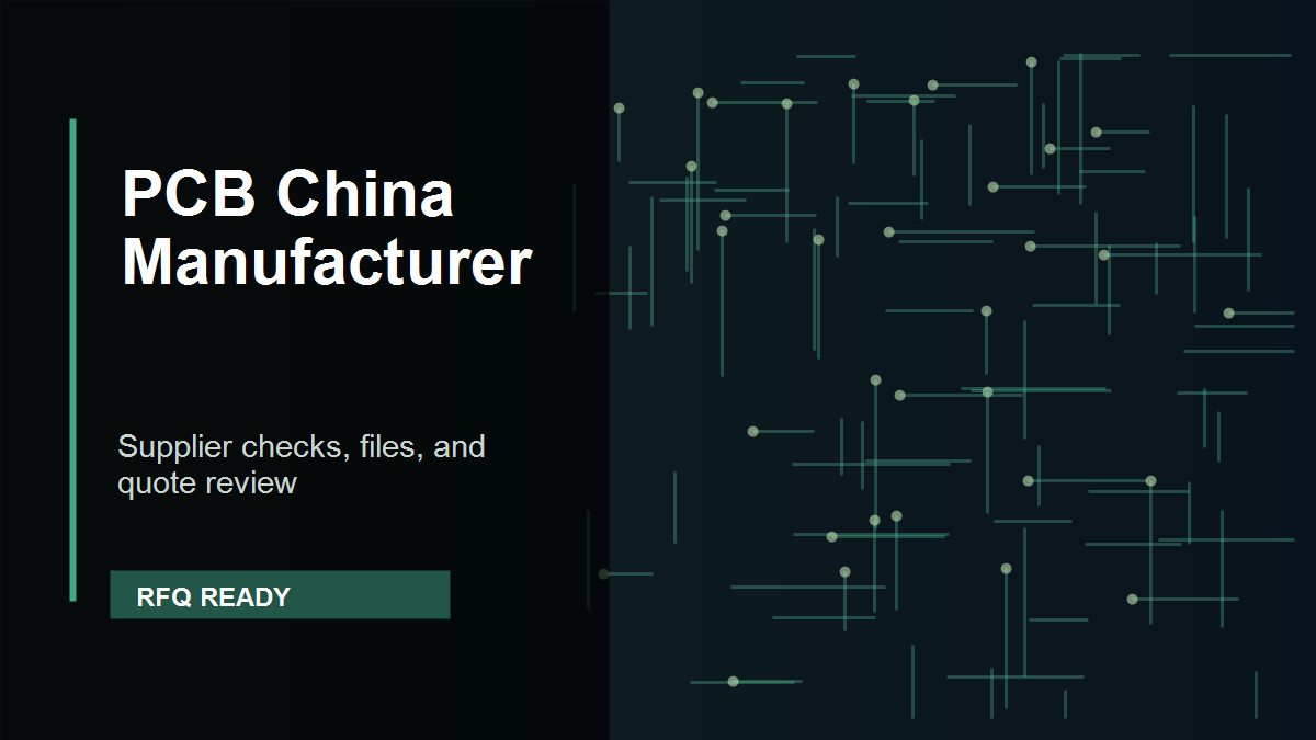 PCB China manufacturer file review and production quote