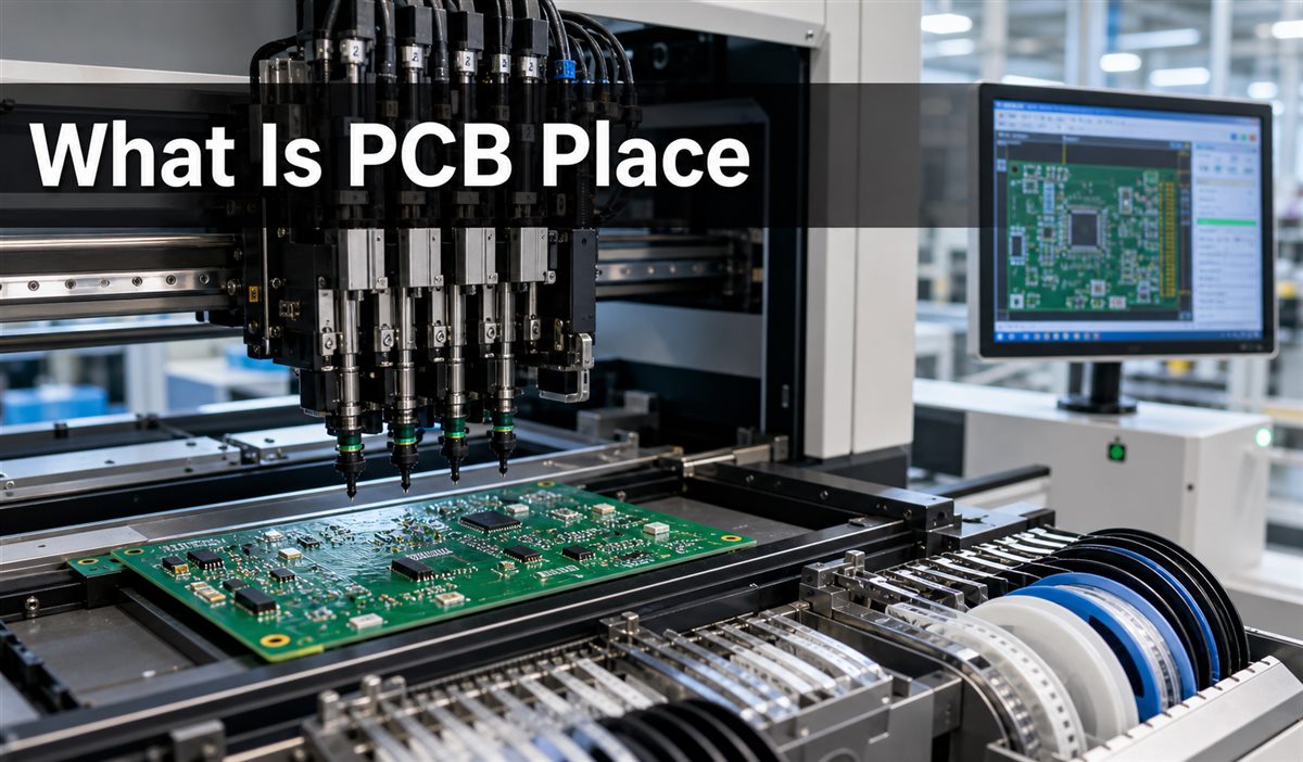 SMT pick-and-place machine placing components on a printed circuit board