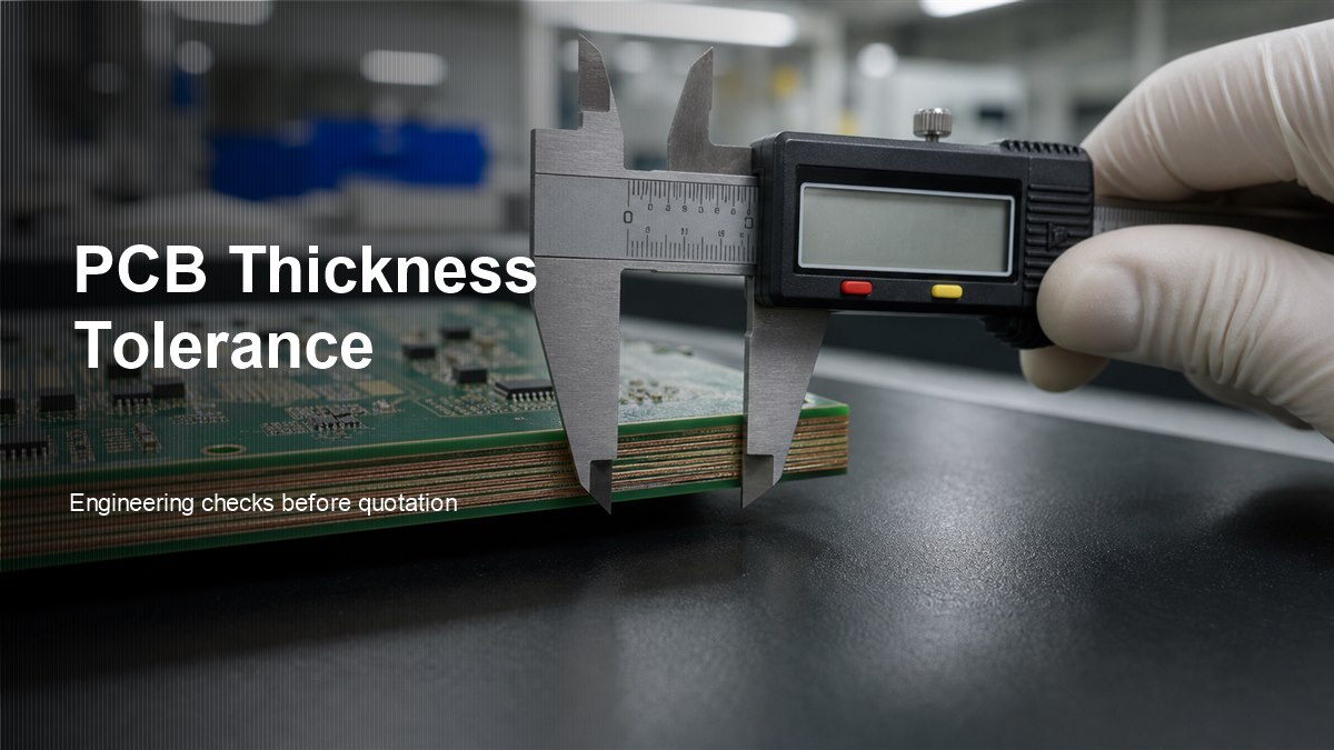 PCB thickness tolerance inspection with digital caliper