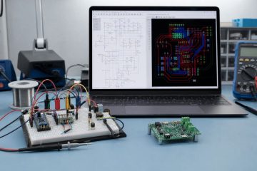 Engineer applying controlled environmental protection to a PCB assembly in a sealed enclosure