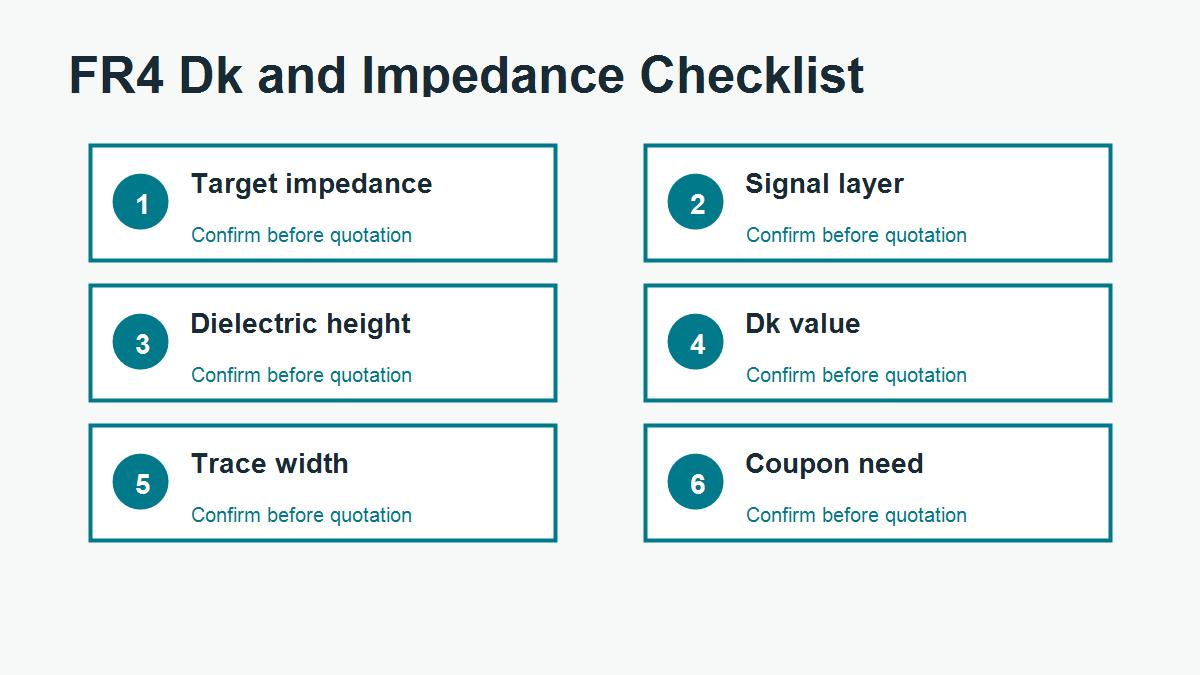 FR4 Dk and Impedance checklist for PCB buyers