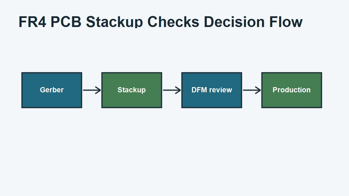 FR4 PCB Stackup Checks decision flow for PCB quotation