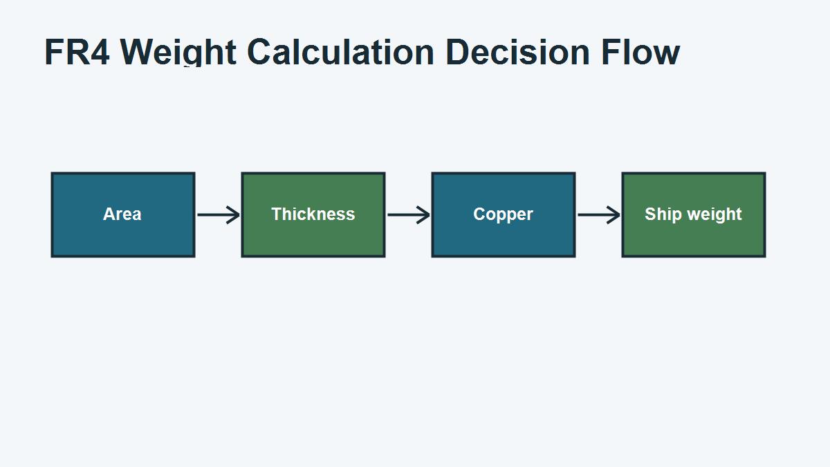 FR4 Weight Calculation decision flow for PCB quotation