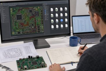 Engineer identifying PCB design and manufacturing files before opening them