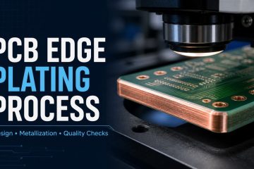 PCB edge plating process with copper wrap and optical inspection