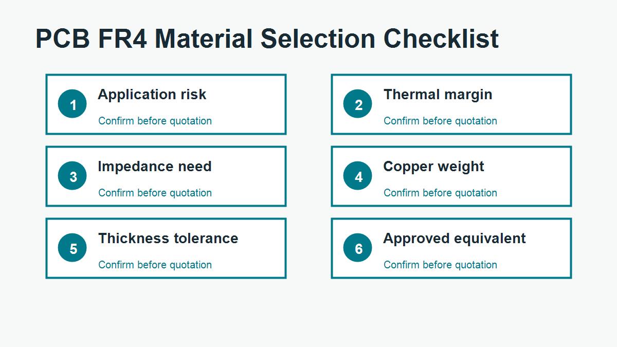 PCB FR4 Material Selection checklist for PCB buyers
