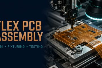 Flexible PCB secured on an SMT carrier for component assembly