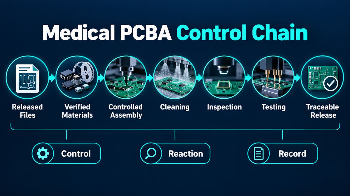 Medical PCBA control chain from released files to traceable shipment