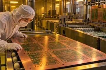 Outer layer PCB panel during imaging plating and etching inspection