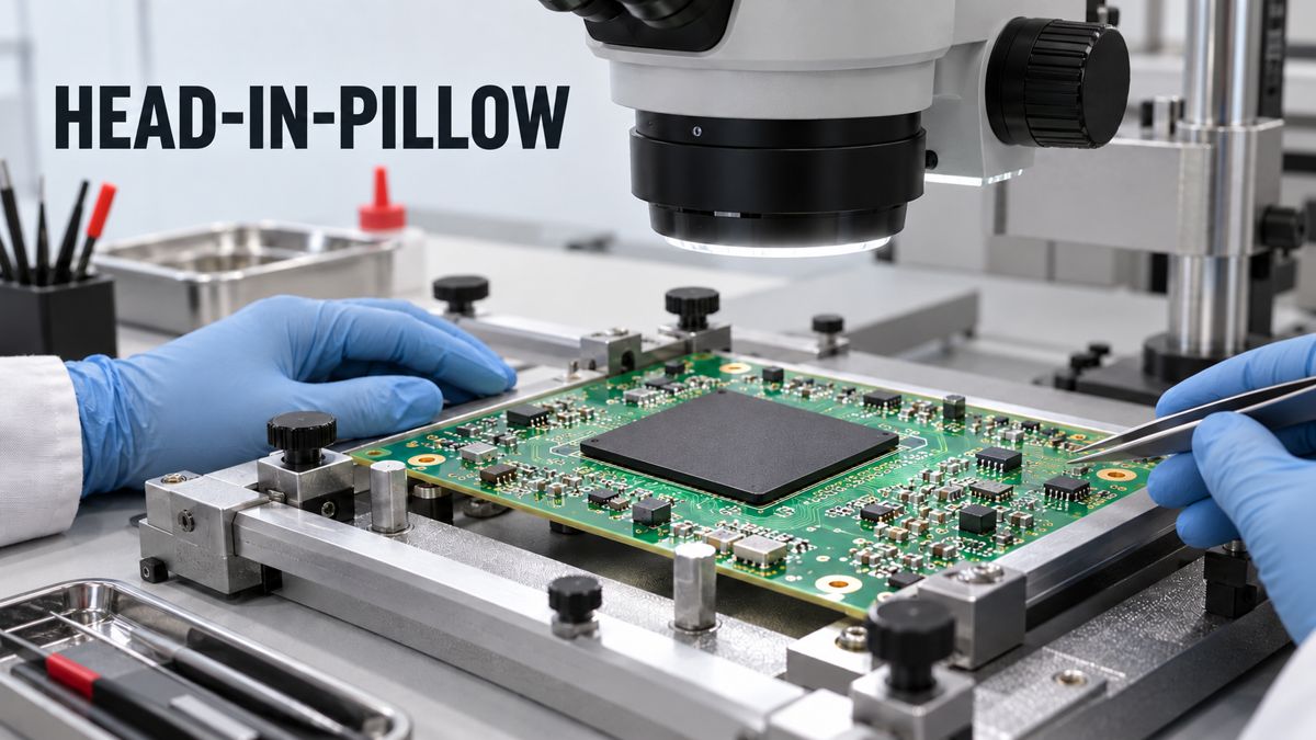 Conceptual BGA inspection workbench for investigating head-in-pillow solder defects