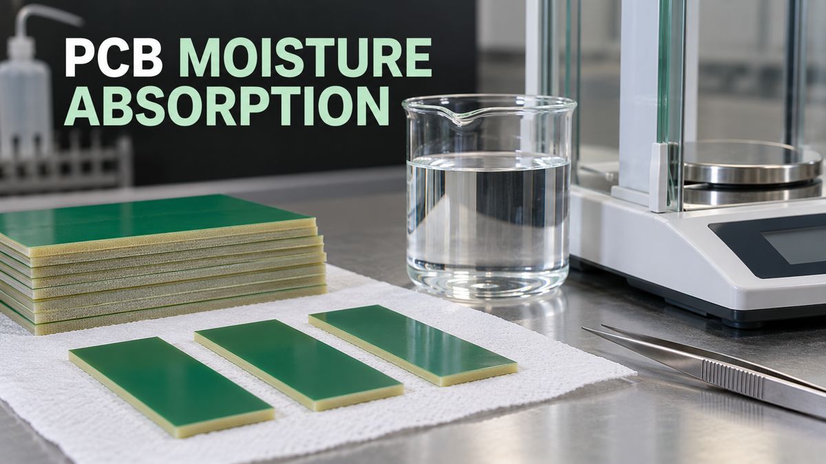 Conceptual laboratory setup with laminate coupons and a precision balance for moisture absorption review